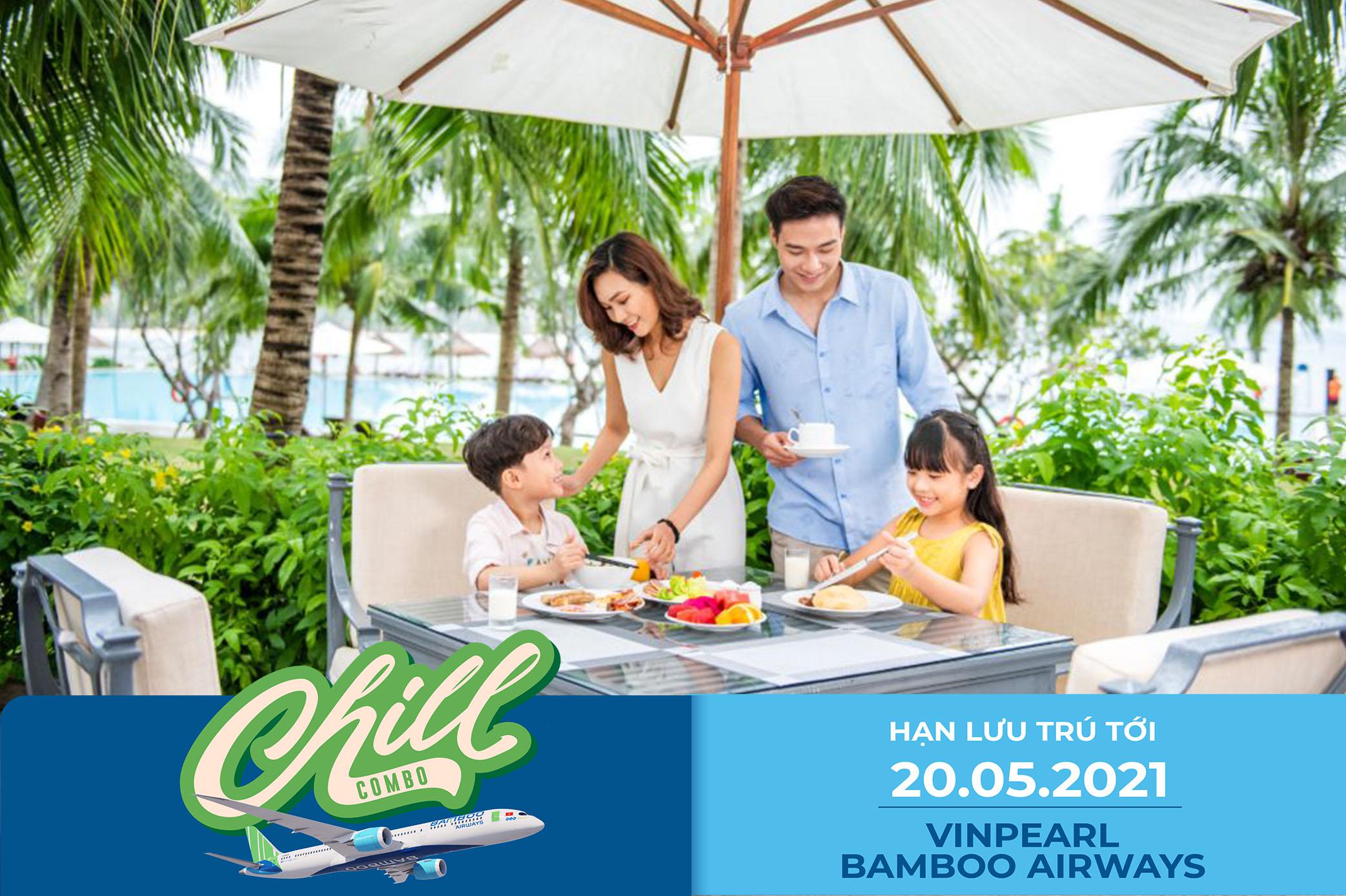 [HCM-Đà Nẵng/Hội An] CHILL COMBO 3N2Đ Phòng/ Villa Vinpearl + VMB Bamboo Airways + 03 bữa ăn mỗi ngày + 6 bữa buffet